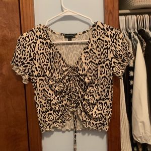 Cheetah print blouse